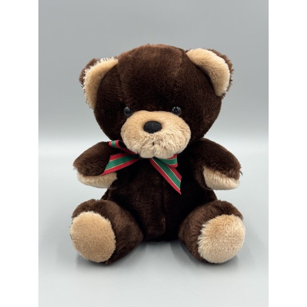 Vintage 1987 Brown Teddy Bear Sitting 9 Inch Stuffed Animal Toys Inc